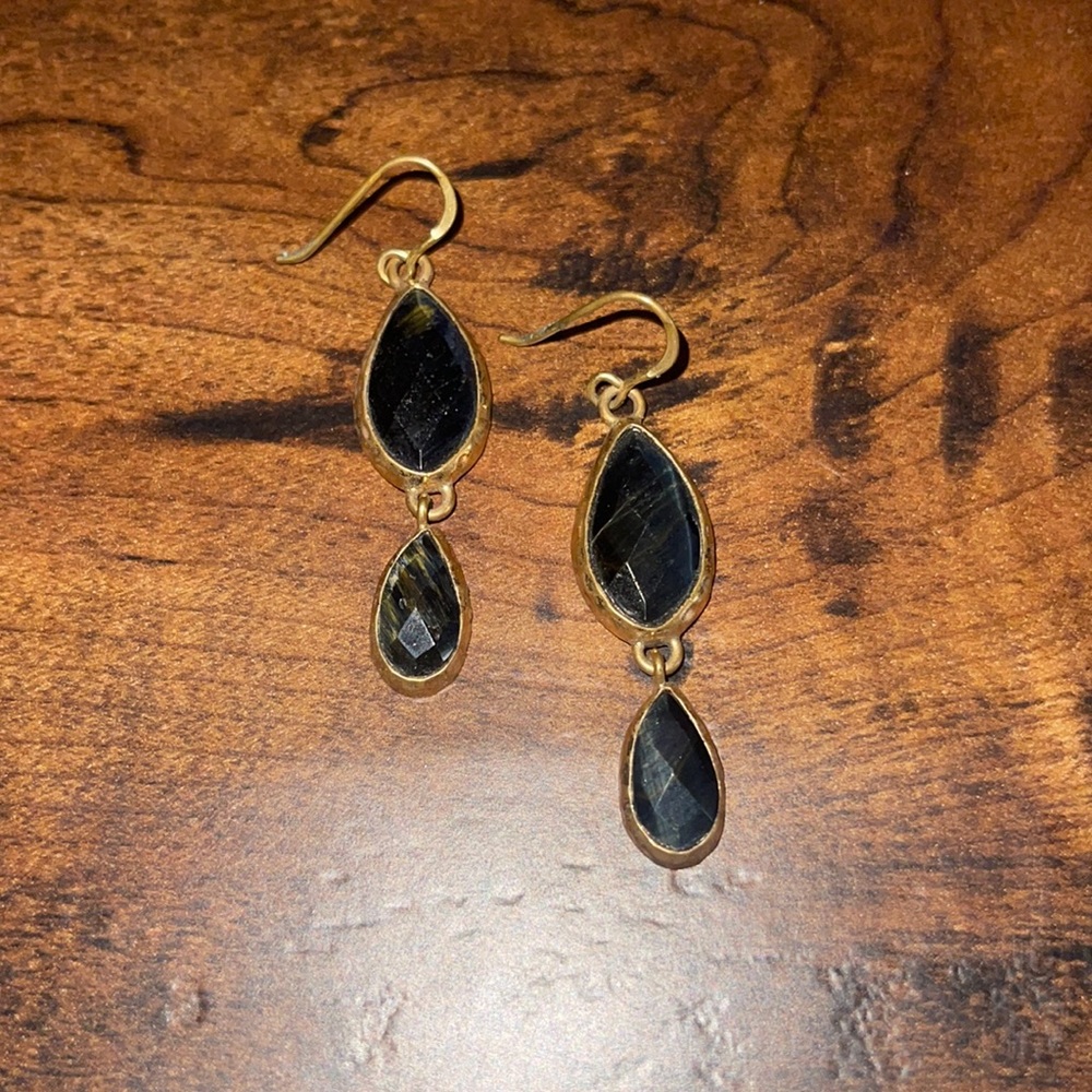 Black & Gold Jewel Earrings